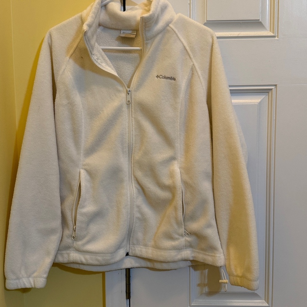 Columbia White Fleece Jacket